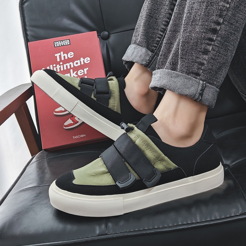 Men'S Shoes With Velcro - Shoes for Mens Classic Lazy Canvas