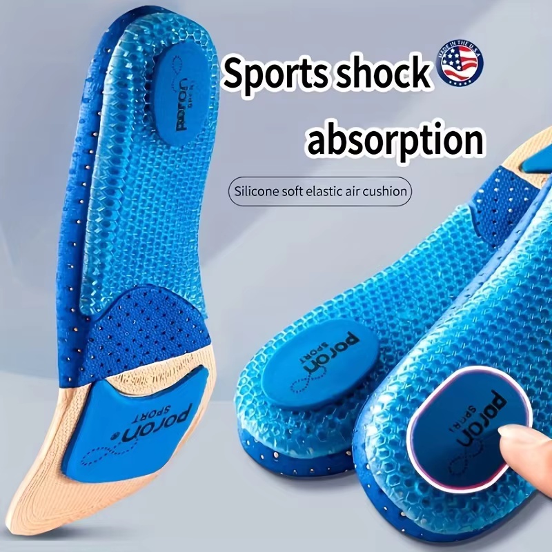 Men'S Shoes Basketball - 4 PCS Silicone Basketball Sports Insoles