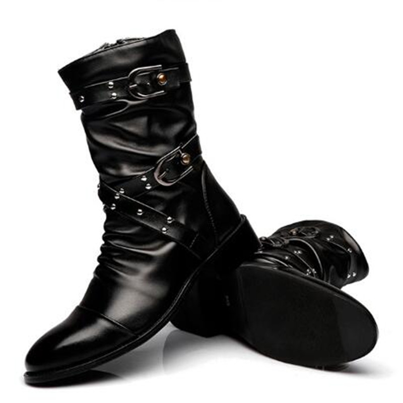 Men Shoes Classic - Fashion Men's Leather High Quality Mid