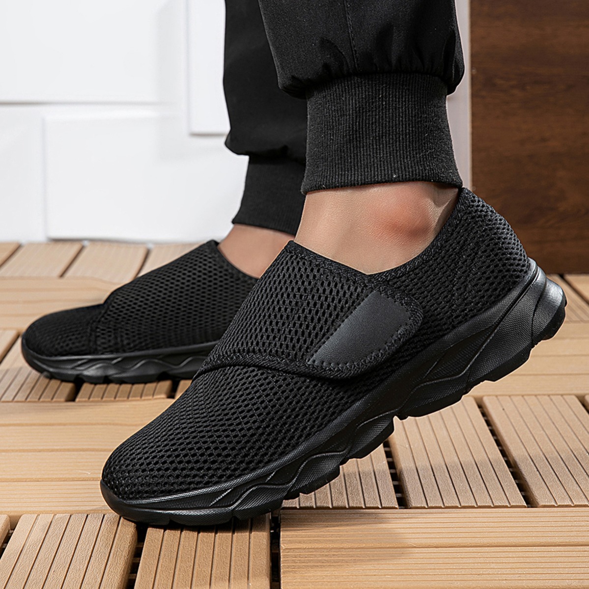 New Men Breathable Mesh Walkin - Men'S Shoes With Velcro review and price