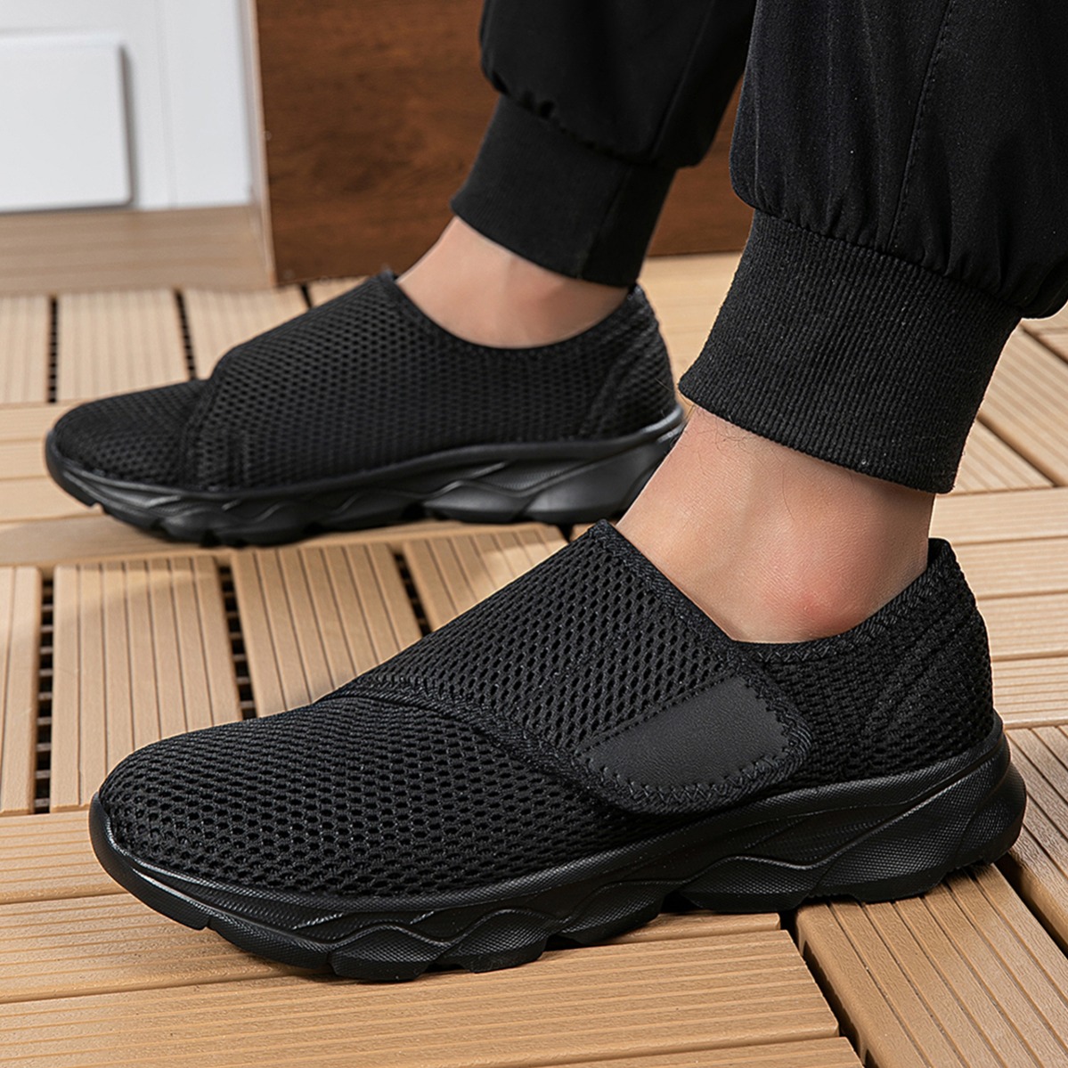 New Men Breathable Mesh Walkin - Men'S Shoes With Velcro review and price