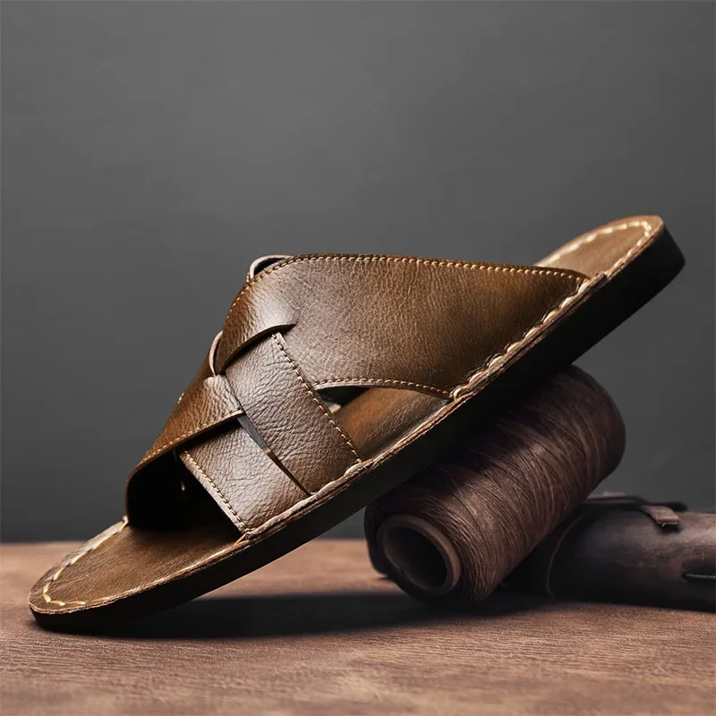 Genuine Leather Men Casual San - Men'S Shoes Qn review and price