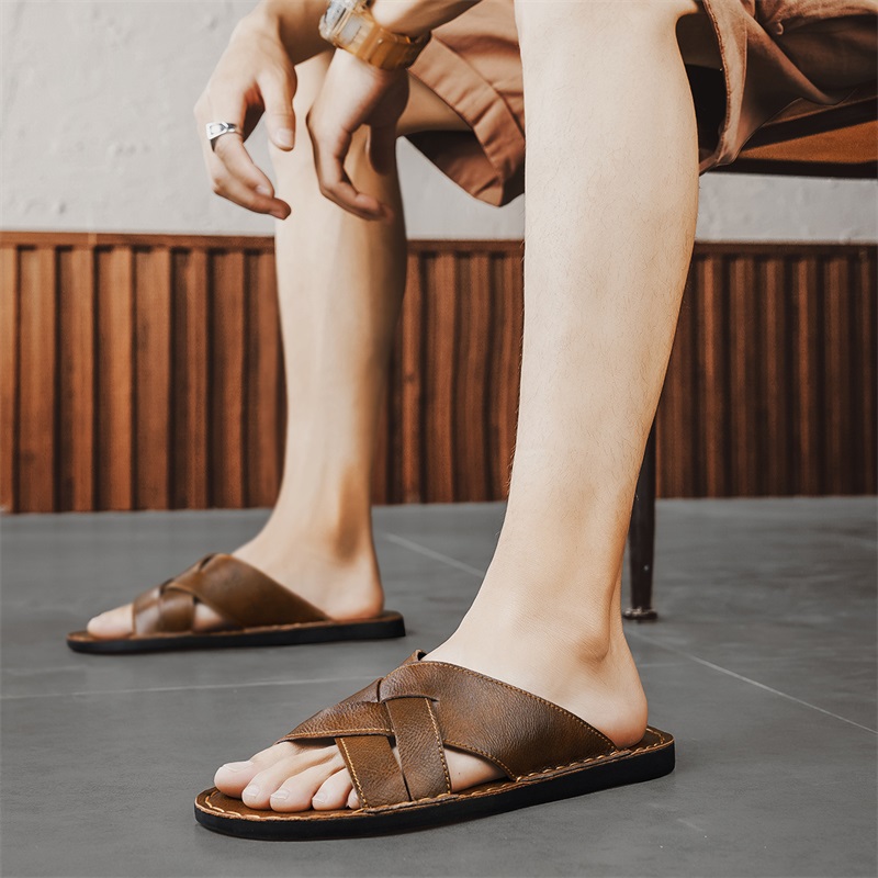 Genuine Leather Men Casual San - Men'S Shoes Qn review and price