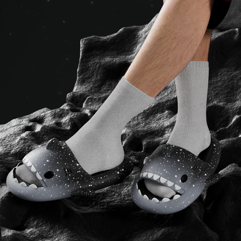 Cute Cartoon Shark Slippers Fo - Men'S Shoes With Platform review and price