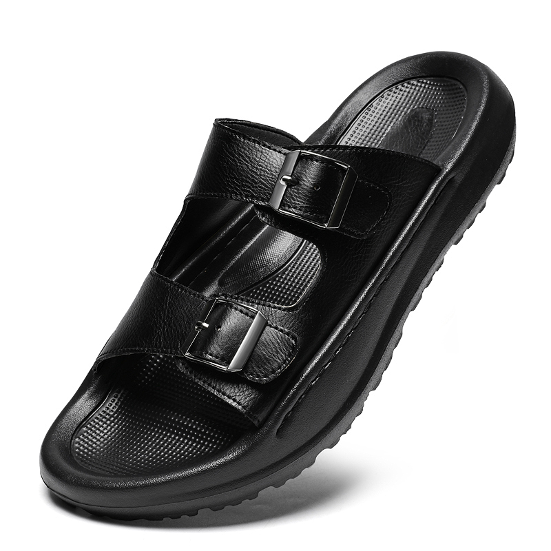 Mens Slip On Sandals Leather S - Men'S Shoes With Velcro review and price
