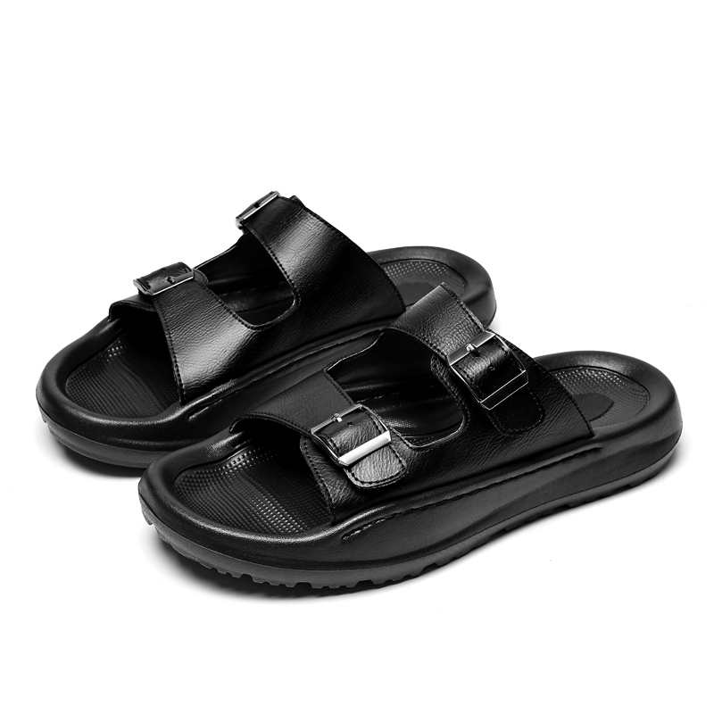 Mens Slip On Sandals Leather S - Men'S Shoes With Velcro review and price