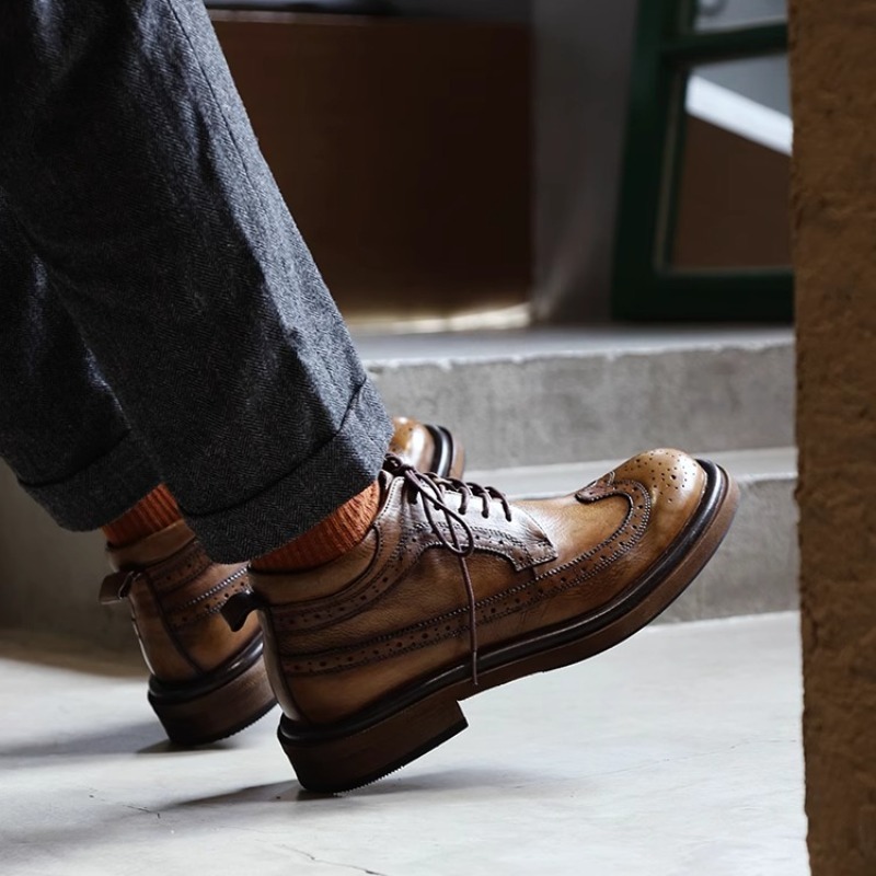 British Brogue Carved High Top - Men'S Shoes Brogues review and price
