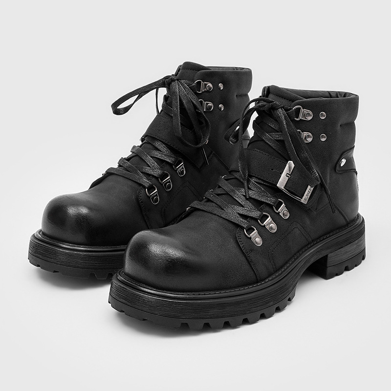 Brand Men Leather Boots Motorc - Men Shoes Brands review and price