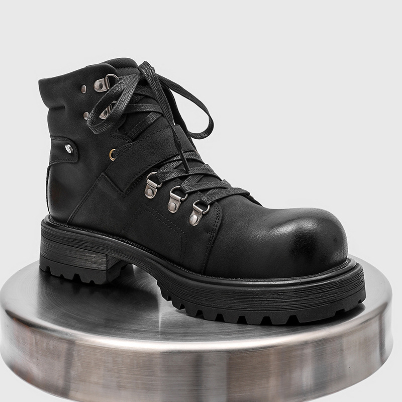 Brand Men Leather Boots Motorc - Men Shoes Brands review and price
