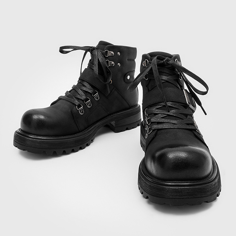 Brand Men Leather Boots Motorc - Men Shoes Brands review and price