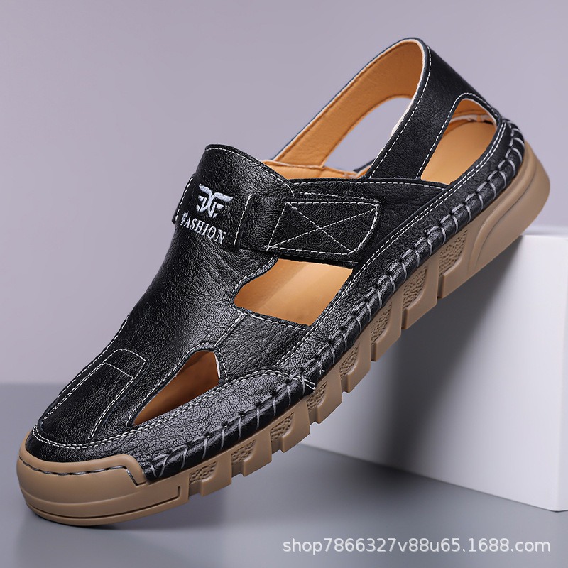 Hole shoes men's summer new ha - Men'S Shoes With Velcro review and price