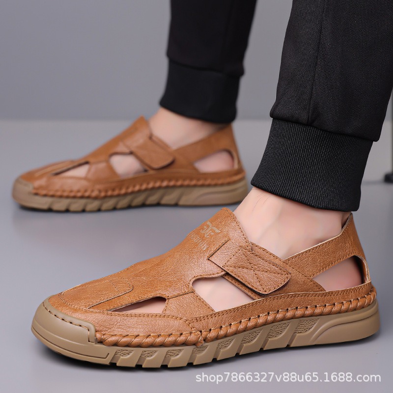 Hole shoes men's summer new ha - Men'S Shoes With Velcro review and price