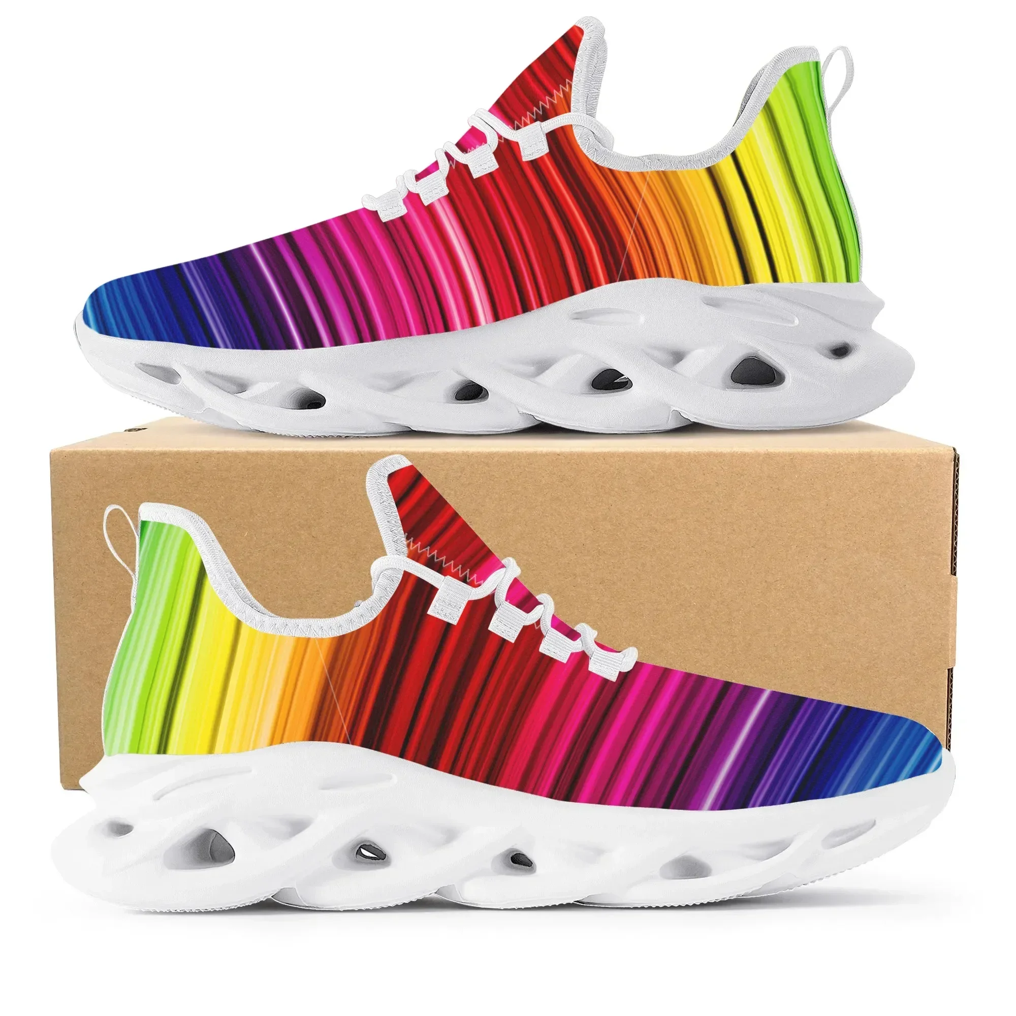 Colorful Rainbow Design Fashio - Men'S Shoes Basketball review and price