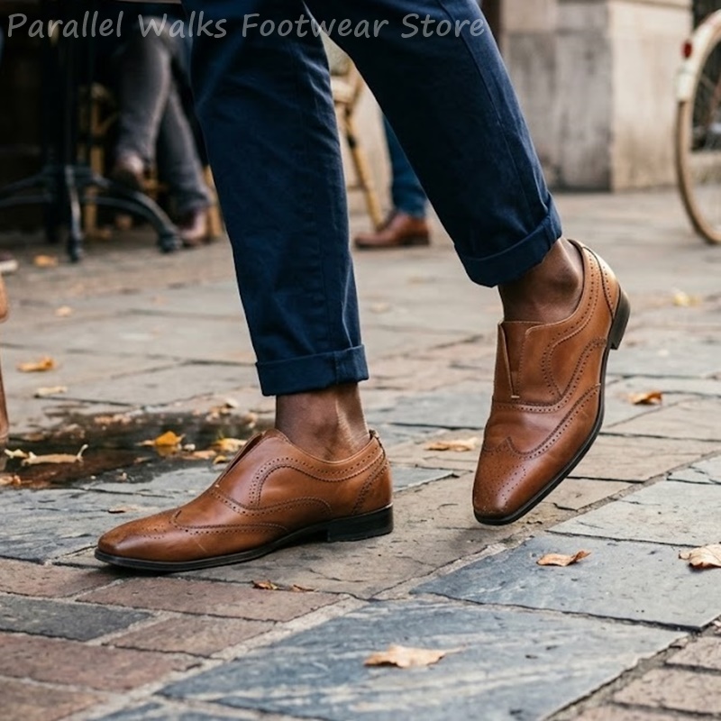 Mens Brown Leather Brogue Shoe - Men'S Shoes Brogues review and price