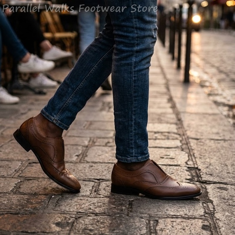 Mens Brown Leather Brogue Shoe - Men'S Shoes Brogues review and price