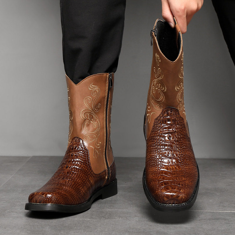 Men's Wide Width Tall Cowboy B - Men'S Shoes With Wide Toe Box review and price
