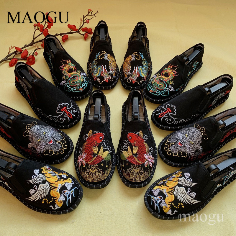 Unisex Chinese Style Embroider - Men'S Shoes Loafers Casual review and price