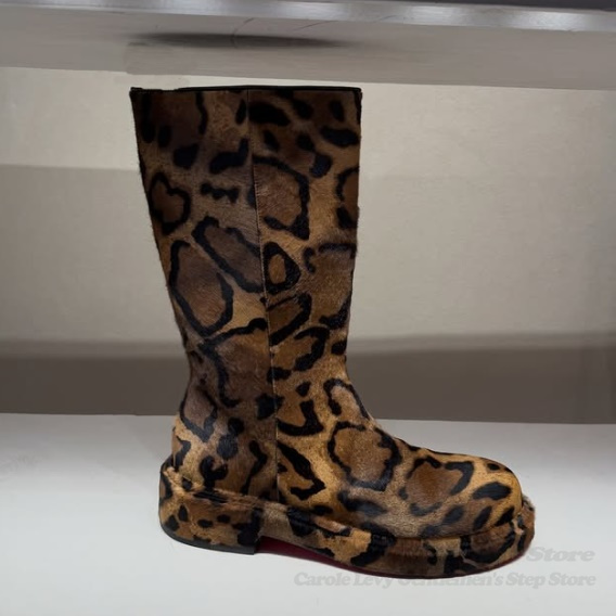 Brown Suede Leopard Print Mid  - Men Shoes Brands review and price